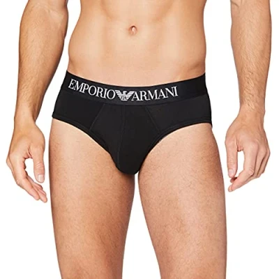 Obrázek Emporio Armani Pánské slipy Men&#039;s Basic Stretch Cotton, černá