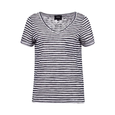 Obrázek Object SS Vneck NOOS Jednoduché tričko, Ženy, Velikost: XS, Sky captain/white stripes