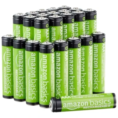 Obrázek Amazon Basics AAA NiMH baterie, 800 mAh, nabíjecí, 24 kusů