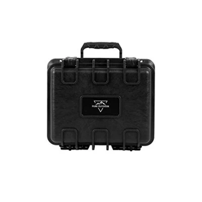 Obrázek Monoprice Wetterfeste/stoßfeste Hartschalenkoffer, IP67 Level Staub und Wasserschutz bis zu 1 Meter Tiefe mit anpassbarem Schaumstoff, 25,4 x 22,9 17,8 cm, 6,6 Liter, Schwarz