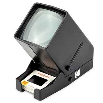 Obrázek KODAK 35mm diaprojektor a přístroj pro sledování filmů provoz na baterie, 3násobné zvětšení, LED osvětlený displej diapozitivy negativy z filmu