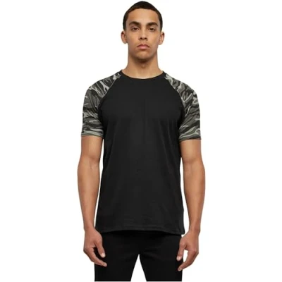 Obrázek Urban Classics Raglan Contrast Triko s potiskem, Muži, Velikost: Medium, Black/ grey