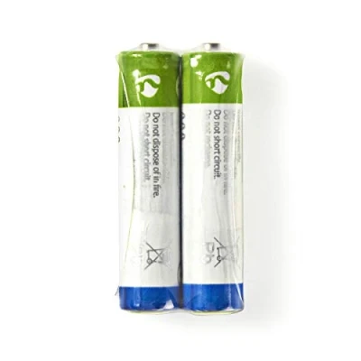 Obrázek NEDIS Zinko uhlíková baterie AAA 1,50 V zinkové uhlí R03 počet baterií: 2 kusy Shrink Pack Různé Modrá/Zelená