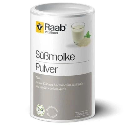 Obrázek Raab Vitalfood Bio sladká syrovátka přírodní, wellness nápoj, syrovátka, syrovátkový prášek, nízkotučný, bohatý na bílkoviny, s pravotočivými bakteriemi L (+) bakterie
