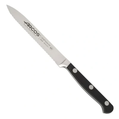 Obrázek Arcos Serie Clasica Tomatenmesser Klinge aus Nitrum geschmiedetem Edelstahl 130 mm HandGriff Polyoxymethylen (POM) Farbe Schwarz