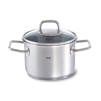 Obrázek Fissler Hrnec z ušlechtilé oceli Viseo (3,6 l Ø 20 cm) na vaření se skleněnou poklicí, vnitřní měřítko, okraj pro vylévání, indukční hrnec, energeticky úsporný, všechny typy sporáků také