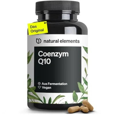 Obrázek Koenzym Q10 200 mg v jedné kapsli 120 veganských kapslí dosah 4 měsíce vysoce kvalitní vysoká dávka, vyrobeno Německu a laboratorně testováno
