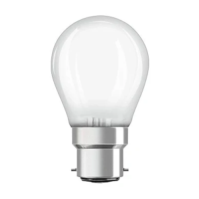Obrázek OSRAM Filament LED žárovka s paticí B22d, teplá bílá (2700 K), tvar kapky, 4 W, náhrada za 40W žárovku, matná, Retrofit CLASSIC P, 1 kus (balení ks)