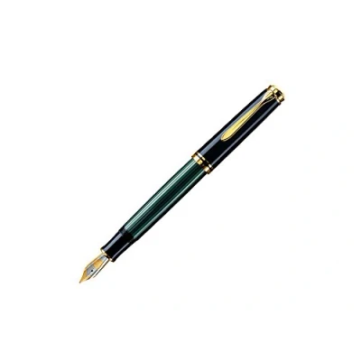 Obrázek Pelikan plnicí pero Souverän 600, černozelené, M (střední), kvalitní pístu v dárkovém pouzdře, 980029