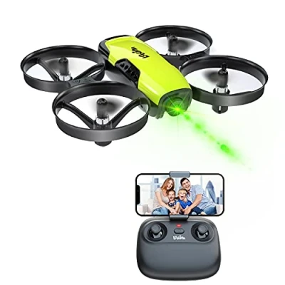 Obrázek Loolinn dron s kamerou jako dárek pro děti mini dálkové ovládání videem a fotografiemi / doba letu 21 minut (součástí dodávky tři baterie)