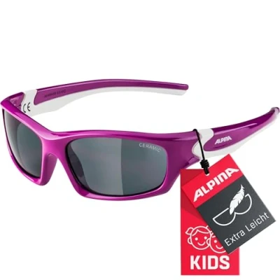Obrázek ALPINA FLEXXY TEEN flexibilní a nerozbitné sluneční brýle se 100% UV ochranou pro děti, berry white gloss, jedna velikost