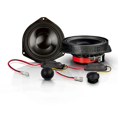 Obrázek EMPHASER EM FTF2 Plug &amp; Play sada reproduktorů, kompatibilní s FIAT Ducato (také série 8), Citroen Jumper, Peugeot Boxer, komponentový systém předních dveří, 100 W, 4 ohmy