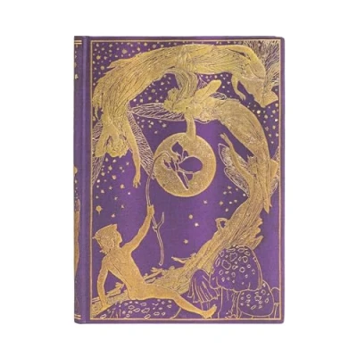 Obrázek Paperblanks Violet Fairy Lang&#039;s Books Hardcover MIDI Lined Elastic Band Closure 144 Pg 120 GSM