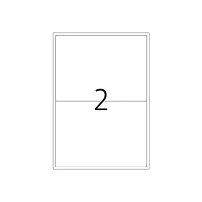 Obrázek HERMA 10314 Univerzální etikety odstranitelné, 100 listů, 199,6 x 143,5 mm, 2 pro arch A4, 200 kusů, samolepicí, s možností potisku, matné, prázdné papírové lepicí etikety, bílé
