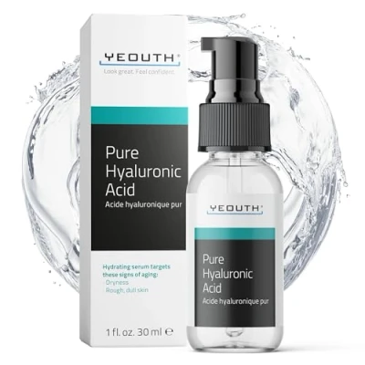 Obrázek YEOUTH sérum s kyselinou hyaluronovou 100%, hyaluronové pro všechny typy pleti, proti stárnutí, hyaluronovou, obličejové sérum, hydratační 30 ml