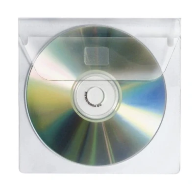 Obrázek VELOFLEX 2259000 Obaly na CD boxy pouzdro k nalepení 1 CD, obálky samolepicí, balení 10 ks