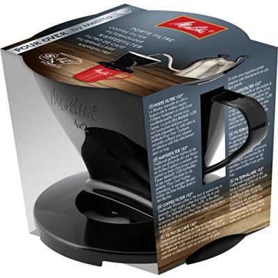 Obrázek Melitta Držák na kávu pro filtrační sáčky, kávový filtr 1 x 2 standardní, plast, černý, 217557