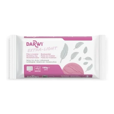 Obrázek DARWI DA0840160000C Un Pain de Pâte à Modeler Naturelle Malléable séchage l&#039;air libre Blanc 160G Prête l&#039;emploi Extra légère et flexible Autodurcissante Pour Enfants Adultes