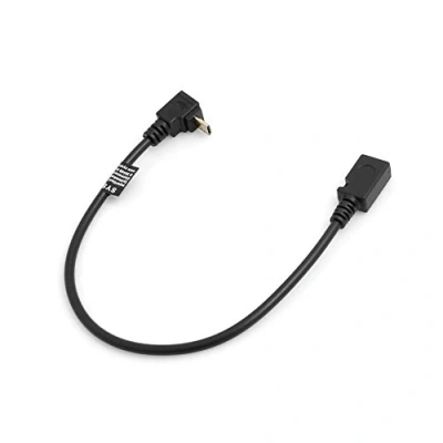 Obrázek System S Micro USB 90 stupňů dolů úhel na adaptér kabel datový nabíjecí prodloužení 27 cm