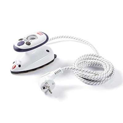 Obrázek Prym 611915 Napařovací žehlička mini, cestovní s příslušenstvím, balení 1 ks, bílá
