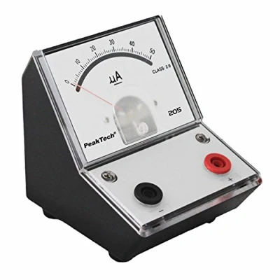 Obrázek PeakTech P 205 01 Měřič proudu / analogový ampérmetr/měřicí přístroj se zrcadlovou stupnicí 0 … 5 mA DC