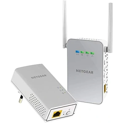 Obrázek Netgear sada PLW1000 PowerLINE (1x adaptér AC WLAN přístupový bod a 1x GB LAN port, rychlost až 1000 MBit/s, Wi Fi PowerLAN pro internet přes zásuvku)