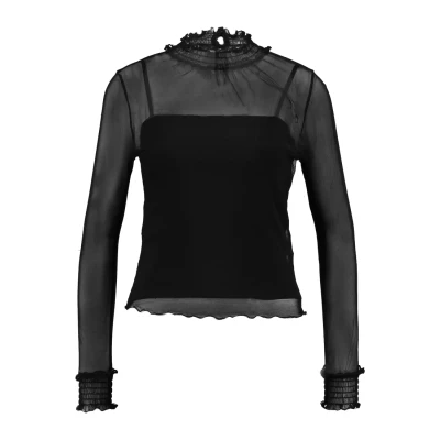Obrázek Urban Classics Ladies Double Layer Top s dlouhým rukávem, Ženy, Velikost: XS, Black