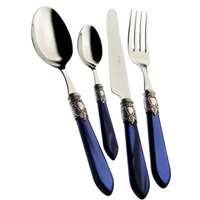 Obrázek Bugatti oxb2 m s3250 Oxford Besteckgarnitur, 24 teilig Tafelservice, Edelstahl/ABS Blau 39 x 27 5 cm
