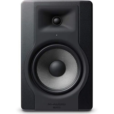 Obrázek M Audio BX8 D3 Profesionální 2 pásmový aktivní studiový reproduktor pro hudební produkci a mixování se zabudovaným ovládáním akustického prostoru, 1 kus