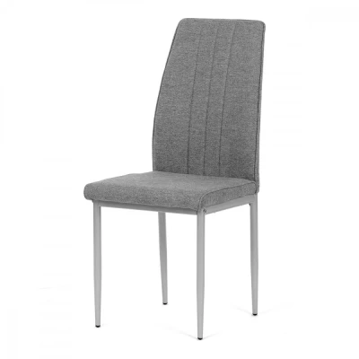 Obrázek Židle jídelní, stříbrná látka, šedé kovové nohy DCL 379 GREY2