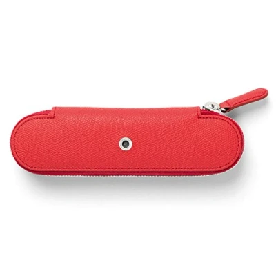 Obrázek Graf von Faber Castell 118676 Epsom Reißverschluss Etui für 2 Schreibgeräte India Rot