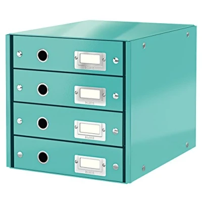 Obrázek Leitz, Zásuvkový box, ledově modrá, 4 zásuvky, A4, Click &amp; Store, 60490051