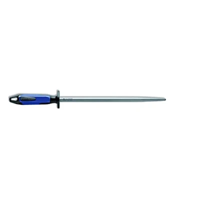 Obrázek F. DICK Maso ocel 30 cm (rukojeť modrá/černá, ocílka kulatá s rukojetí 2 K, tvrdost povrchu nad 65 HRC, brousek pro kuchařské nože) 73171300 66