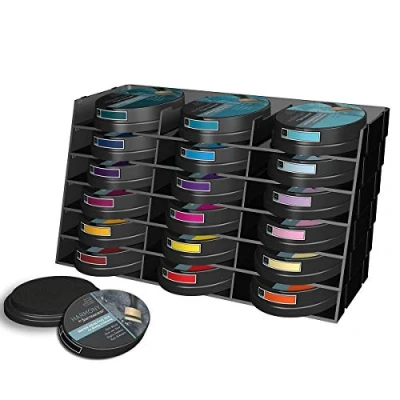 Obrázek Spectrum Noir Universalfarbkissen Speichereinheit Fach Stapelbar und Anpassbare Halter Organisator Schwarz 6er Pack