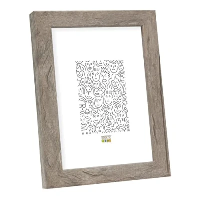 Obrázek Deknudt Frames fotorámeček ozdobná lišta blok na nože ze dřeva, Šedá, 20 x 28 cm