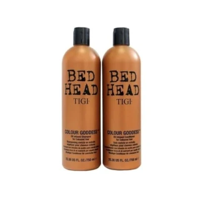 Obrázek Bed Head by TIGI Colour Goddess šampon a kondicionér Profesionální péče o vlasy pro barvené vlasy, stávající vyživující hydratační 2 x 750 ml