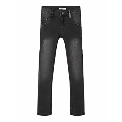 Obrázek NAME IT Chlapecké džíny Skinny Fit s ozdobnými trhlinami, Dark Grey Denim
