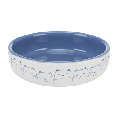 Obrázek Keramická miska TRIXIE modrá pro krátkonosé kočky 11cm (300ml)
