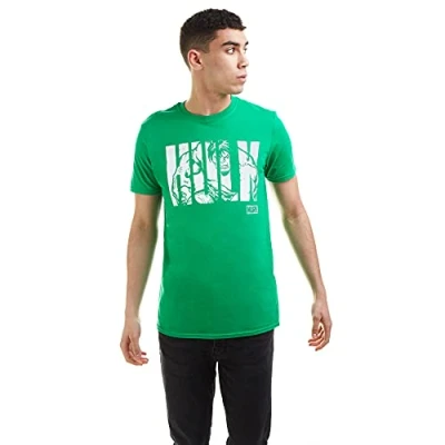 Obrázek Marvel Herren Hulk Text T Shirt, Grün (Irish Green Grn), L EU
