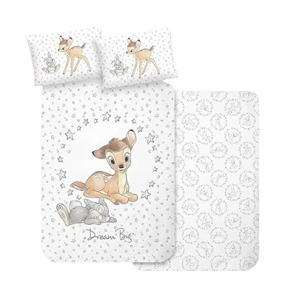 Obrázek MTOnlinehandel Bambi dětské povlečení 135 x 100 flanel biber, 1 povlak na polštář 40 60 + cm, REH &amp; Klopfer ložní prádlo