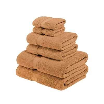Obrázek Superior 6 teiliges Handtuchset, 900 Gramm, Baumwolle, rostfarben