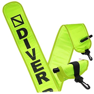 Obrázek Scuba Wahl Tauchen 4 &#039;Neon Gelb Oberfläche Signal Tube mit Kunststoff Clip
