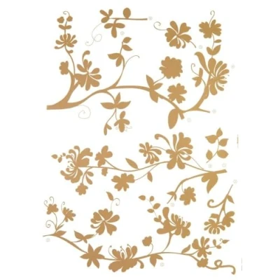 Obrázek Komar Deco nálepka FRASCA 50 x 70 cm nástěnné tetování, nástěnný obraz, na zeď, tetování květiny, větev, abstraktní 17015 h