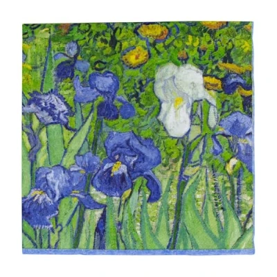 Obrázek kachna Rtaining with Caspari Van Gogh Irises Paper koktejlové Napkins