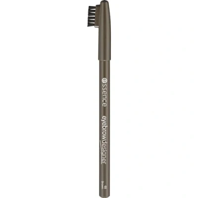 Obrázek essence cosmetics eyebrow DESIGNER, tužka na oči, obočí, č. 02 hnědá, definující, veganská, bez mikroplastů, obsahu nanočástic (1 g)
