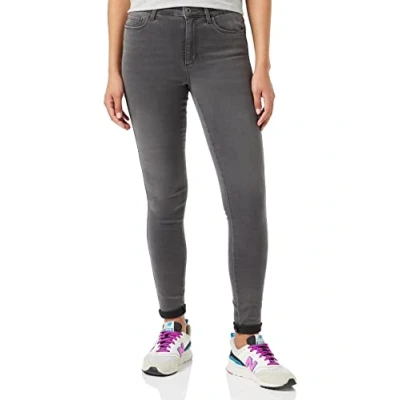 Obrázek ONLY Dámské Skinny Jeans ONLROYAL Vysoký pas Fit Jeans, Šedá (Dark Grey Denim), XS/32L