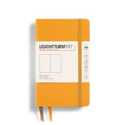 Obrázek LEUCHTTURM1917 365625 Poznámkový blok Pocket (A6), tvrdé desky, 187 očíslovaných stran, Rising Sun, Blanko