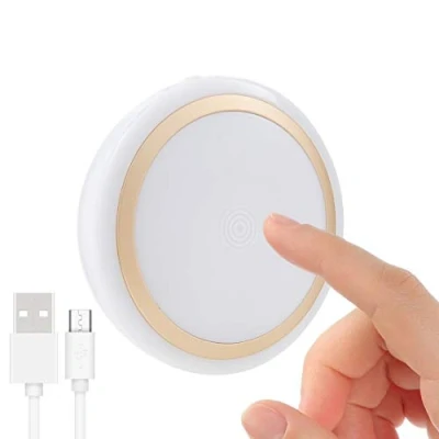 Obrázek RTSU Dobíjecí dotyková lampa s časovačem, stmívatelné dětské noční světlo lampa, bezdrátový násuvný LED tap do skříně, osvětlení paměti, teplé bílé