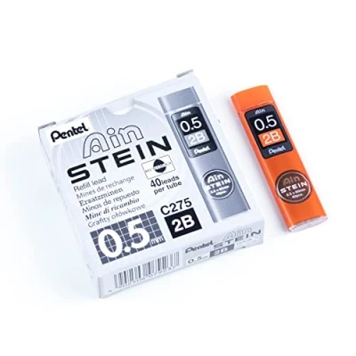 Obrázek Pentel Ain STEIN C275 jemné tuhy, 40 náplní v jedné dóze, 0,5 mm, stupeň tvrdosti 2B (12 plechovek)