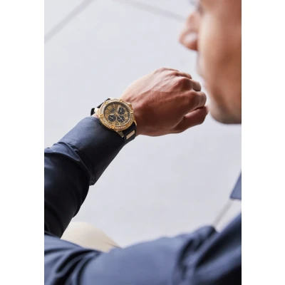 Obrázek Guess MENS Sport Hodinky se stopkami, Muži, Velikost: One Size, Black/gold